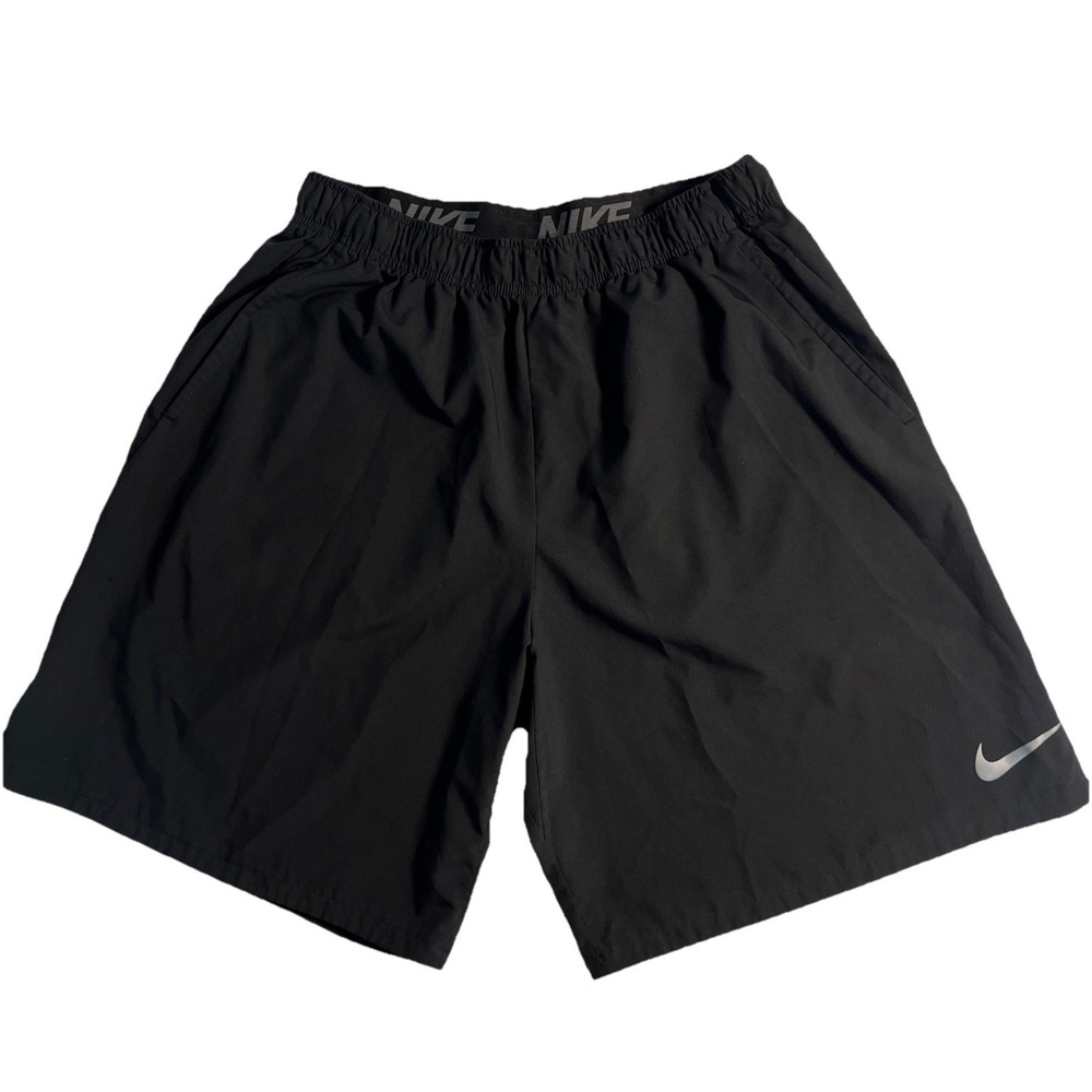 Nike Dri-Fit Shorts Mens Size Extra Large Black Swoosh Logo Running Training